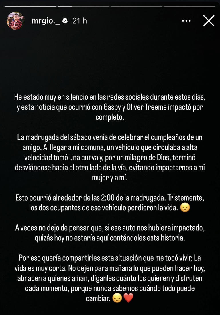Un milagro de Dios: influencer Mr. Gio revela fuerte episodio en el que ...