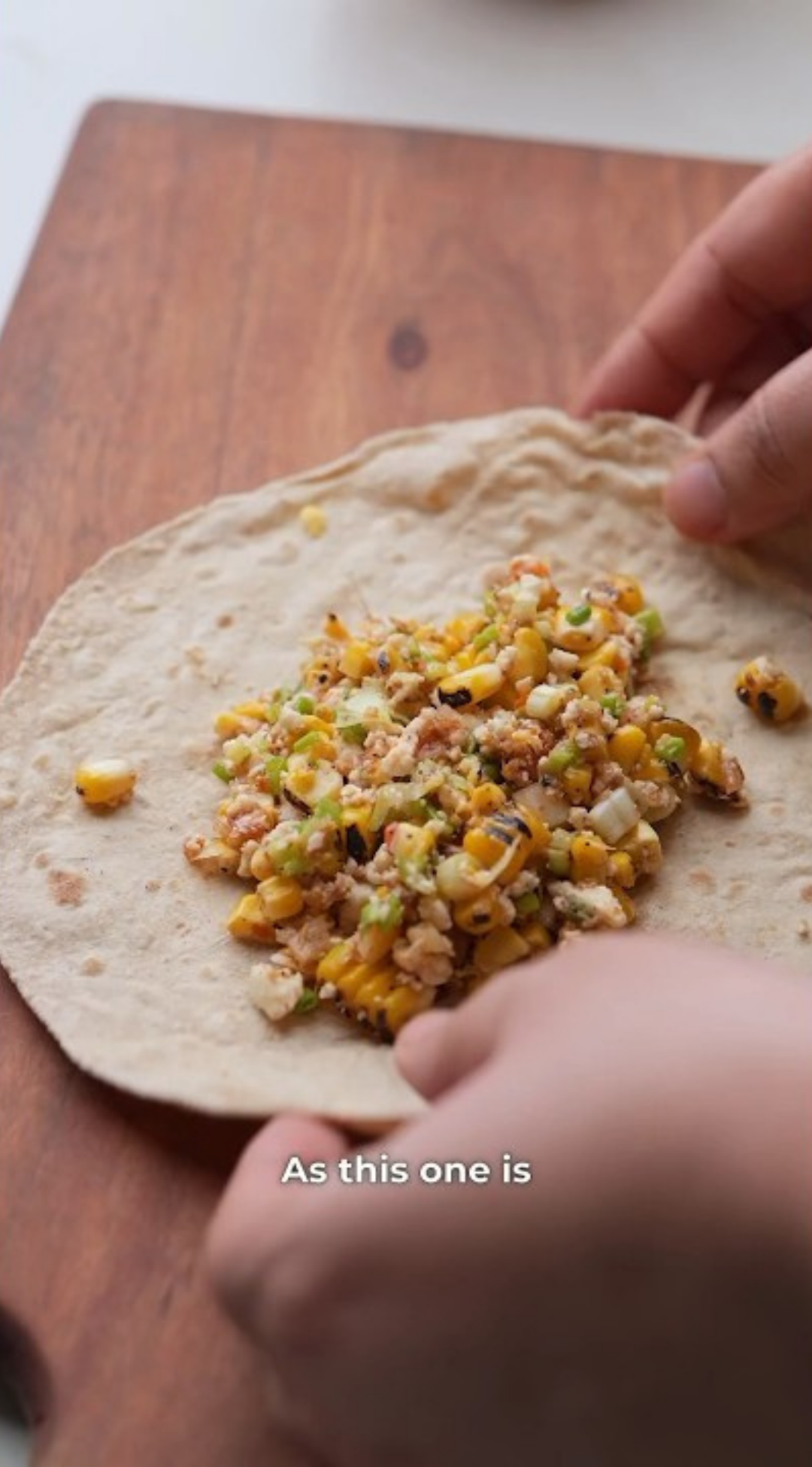 Easy corn paneer roti wrap recipe