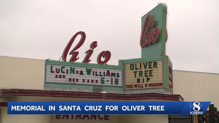 Memorial sign placed in Santa Cruz for musician Oliver Tree after ...