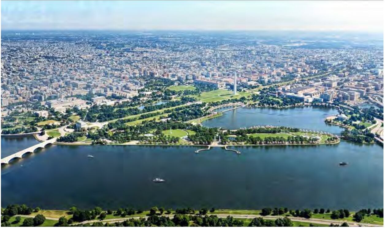 A rendering of the National Garden of American Heroes in a fundraising document by the National Garden of American Heroes Foundation. / Democracy Forward