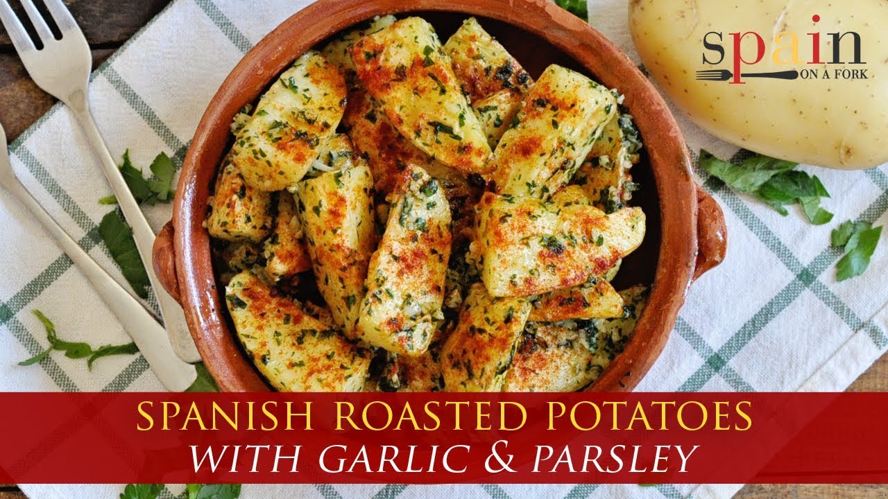 Spanish roasted potatoes al ajillo with garlic & parsley: Classic tapas ...