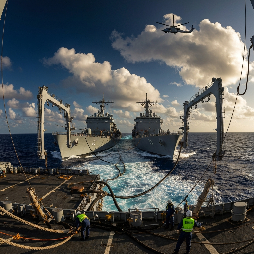 US Navy underway replenishment: Fueling the Pacific Fleet