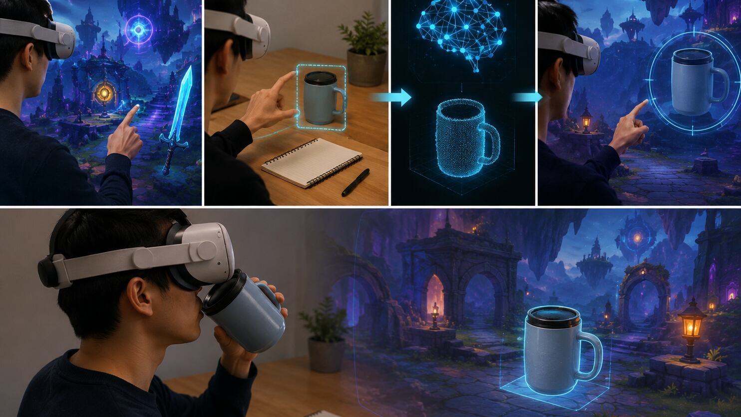 Selfblending VR tech integrates real objects, preserves immersion