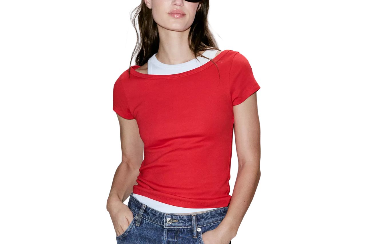 Mango Two-tone combined T-shirt