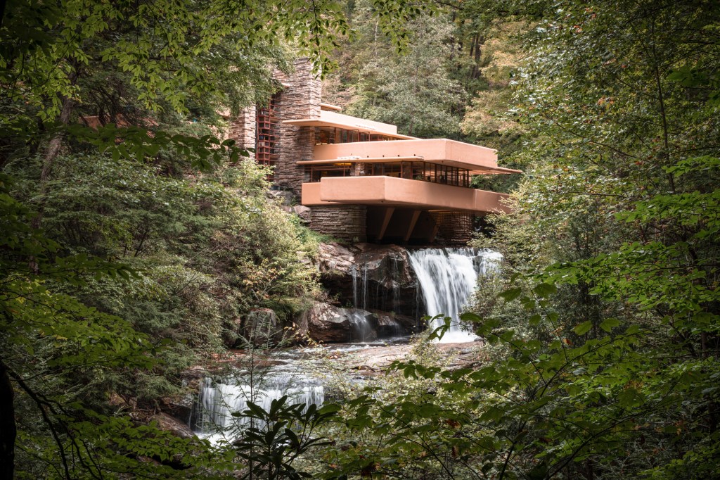 A view of the Fallingwater home in Pennsylvania.