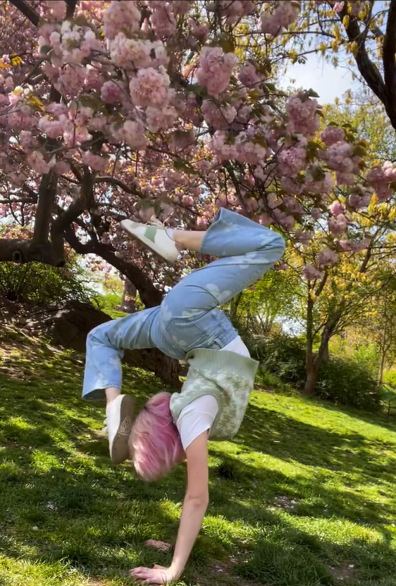 A gymnast’s day of training in Central Park