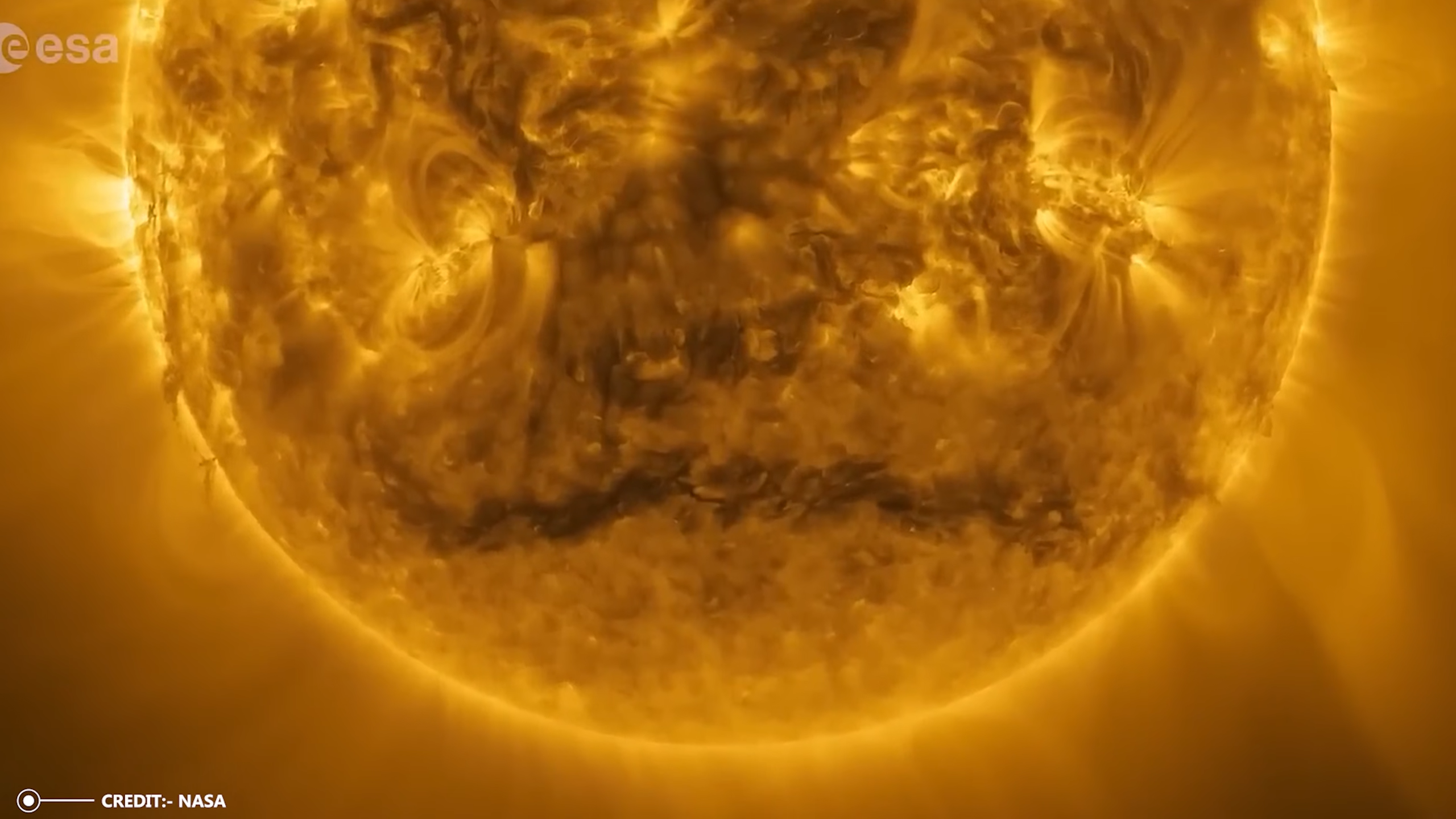 A dark opening above the sun is firing particles at 1.7 million mph