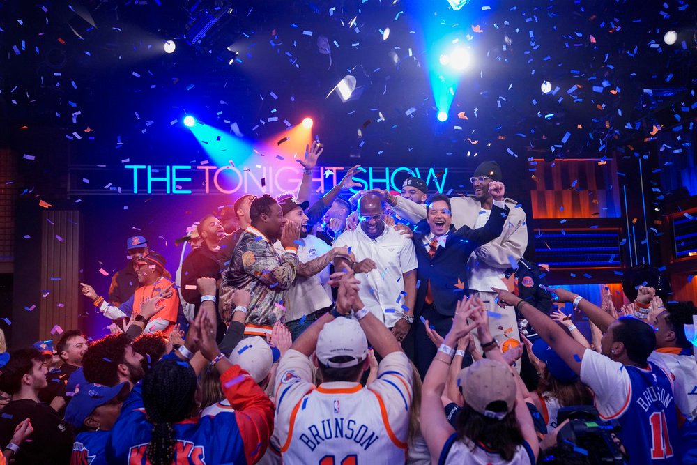 Knicks celebrate Finals win on 'Tonight Show,' raise Fallon's lucky ...