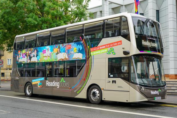 Reading Buses rebrand one of its buses ahead of library opening