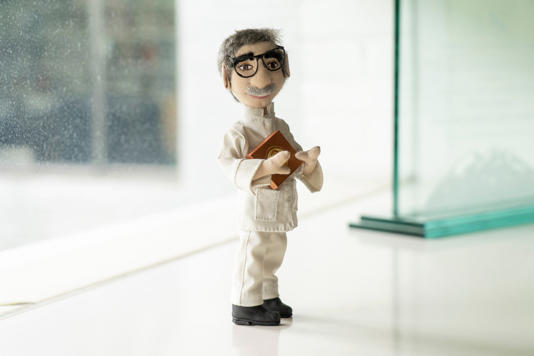 Figura del escritor Gabriel García Márquez, en San Ángel, el 4 de junio.