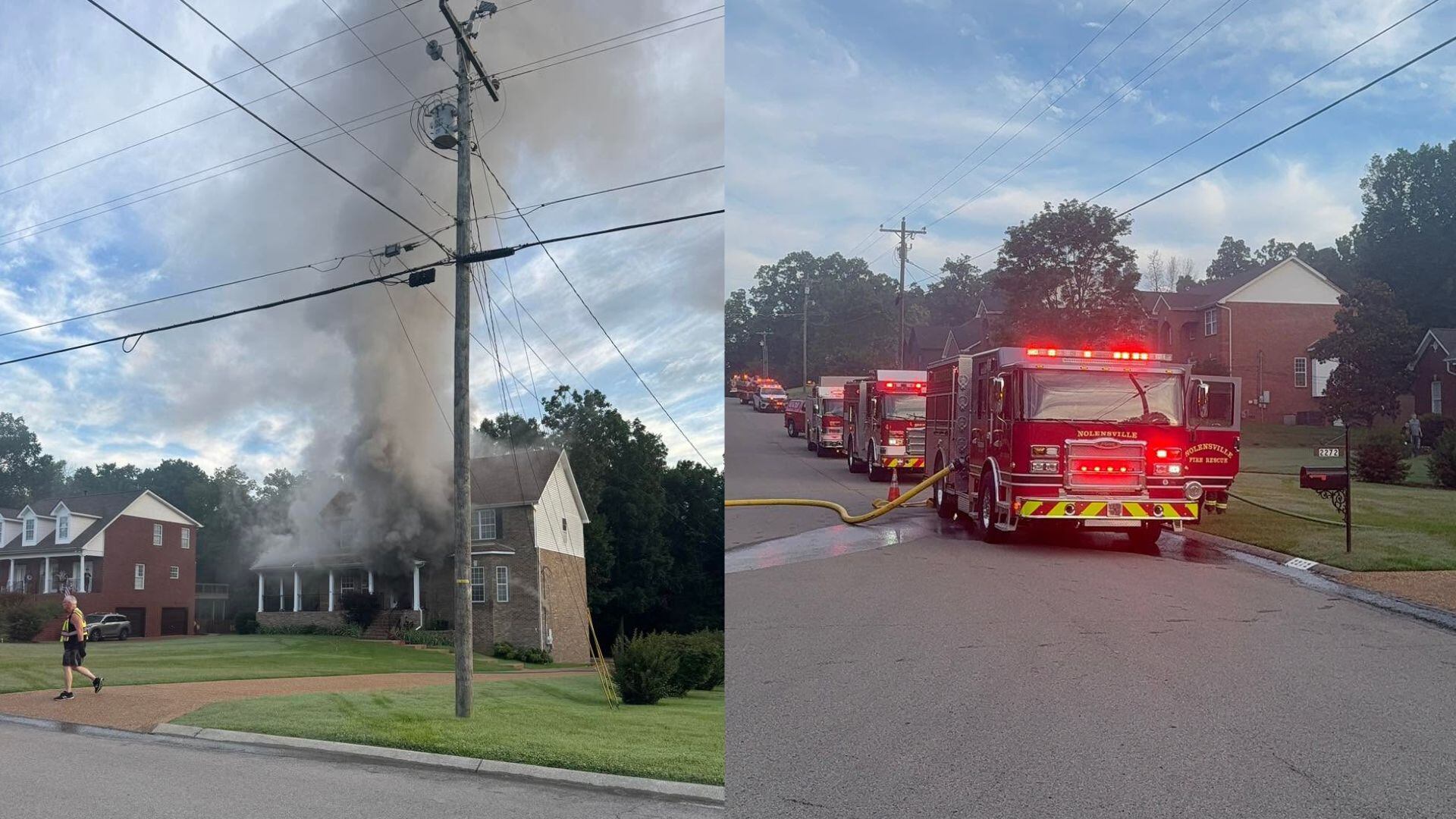 Multiple crews battling house fire in Nolensville