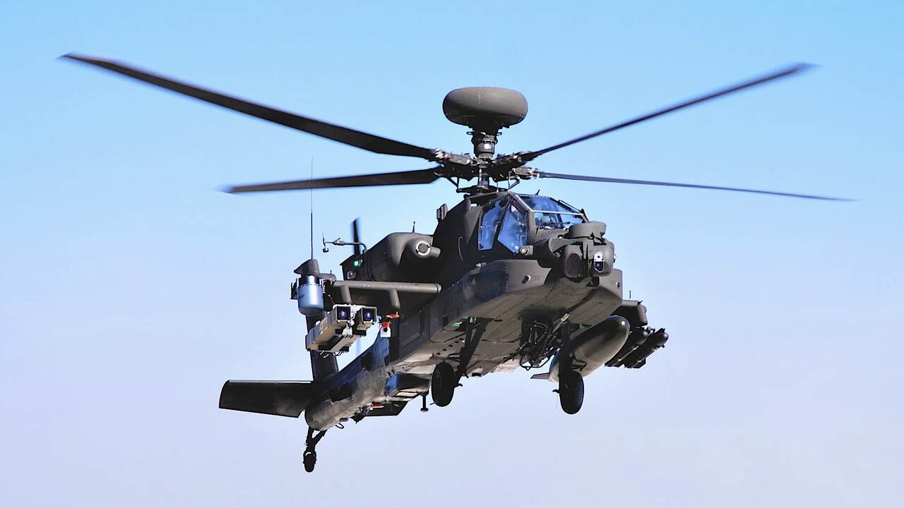 American Apache helicopters fire rockets near the North Korean border