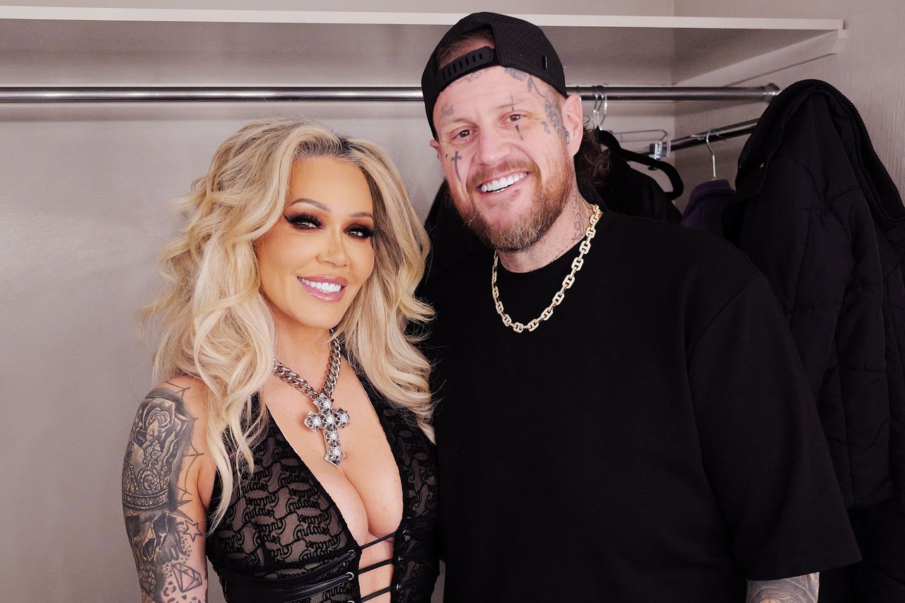 Jelly Roll and Bunnie Xo at the James K. Polk Theater in Nashville in February 2026