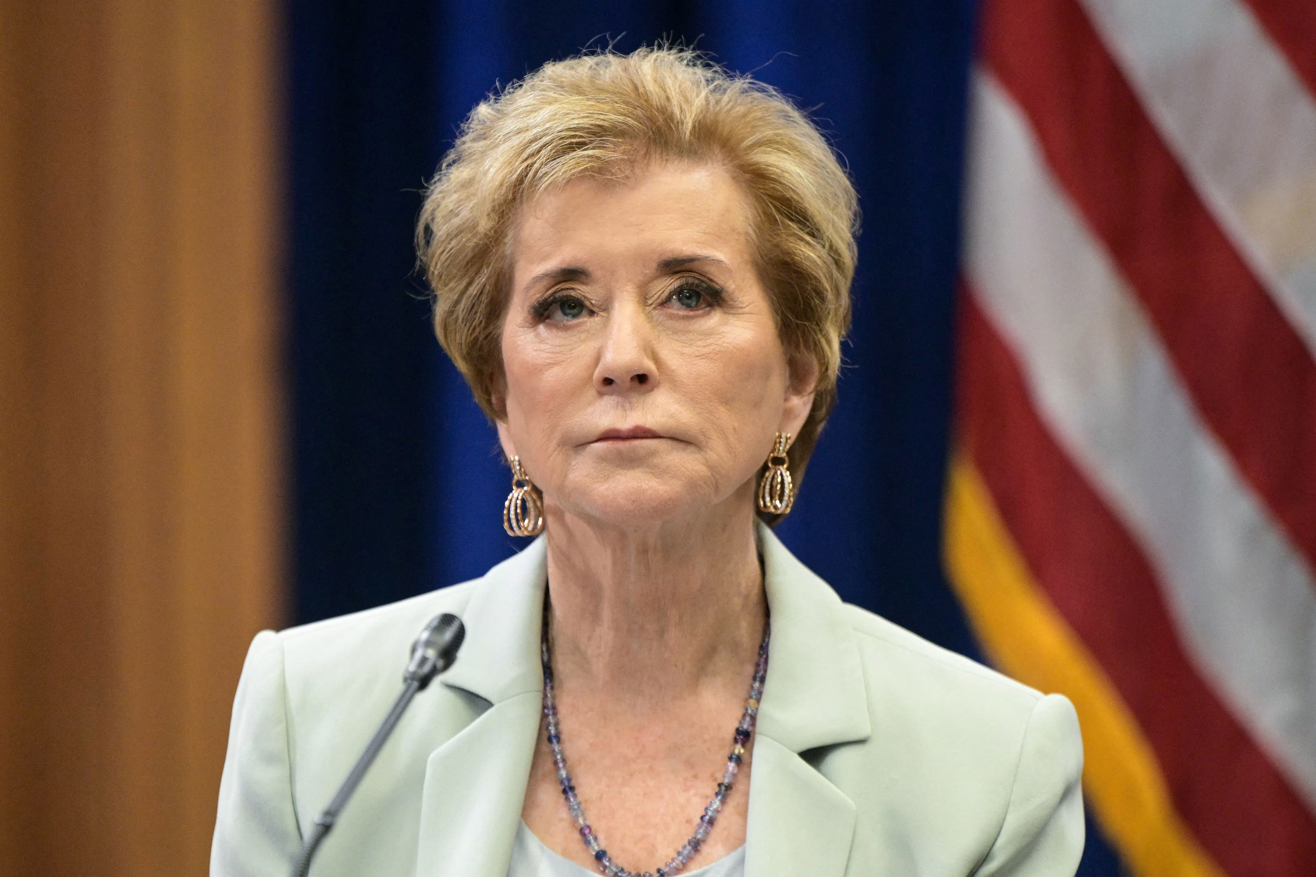 Secretary of Education Linda McMahon is the subject of a lawsuit from student loan borrowers that has resulted in the discharge of $12 billion in student loans (AFP/Getty)