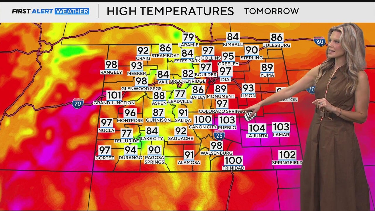 Almost 100 degrees in Denver on Wednesday