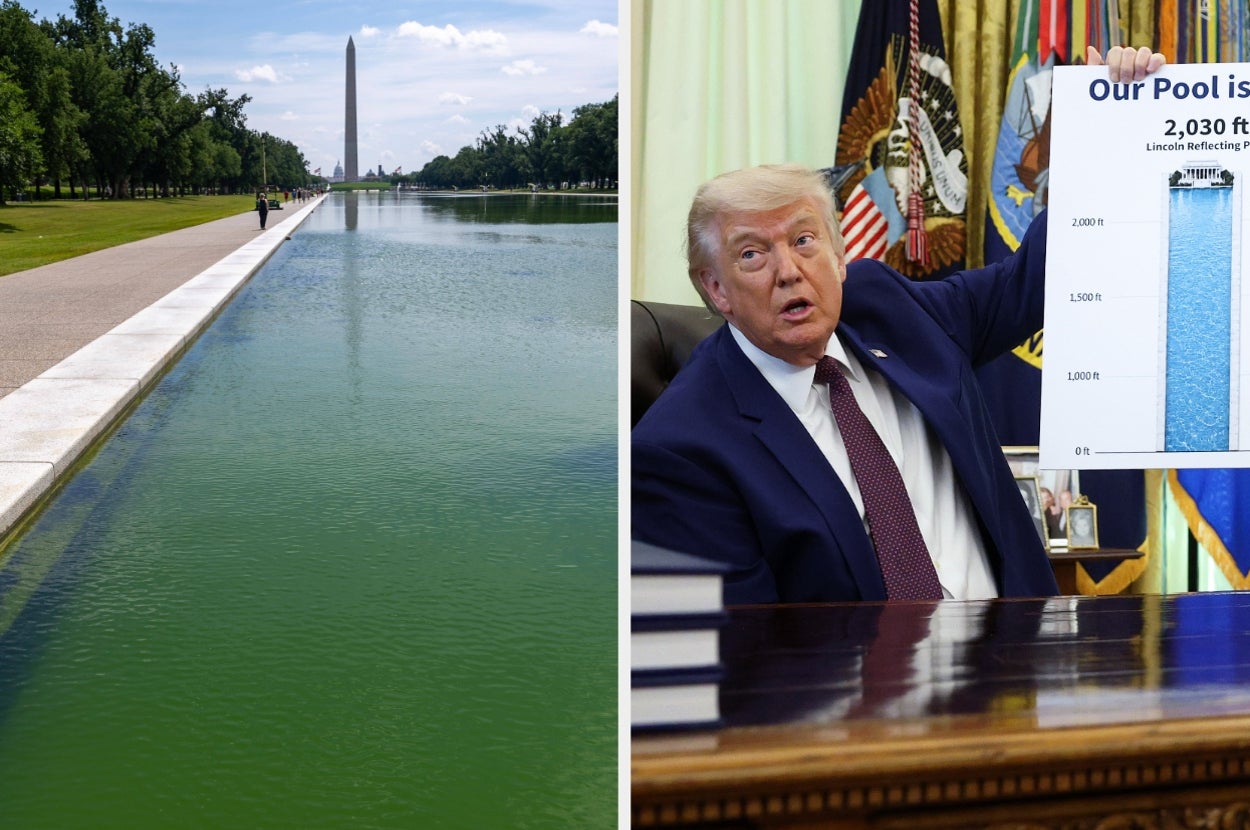 The Trump admin is now dumping hydrogen peroxide into the Reflecting Pool