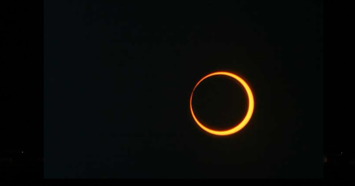 An annular solar eclipse photographed on May 20, 2012. (Representative Image Source: NASA | Bill Dunford)