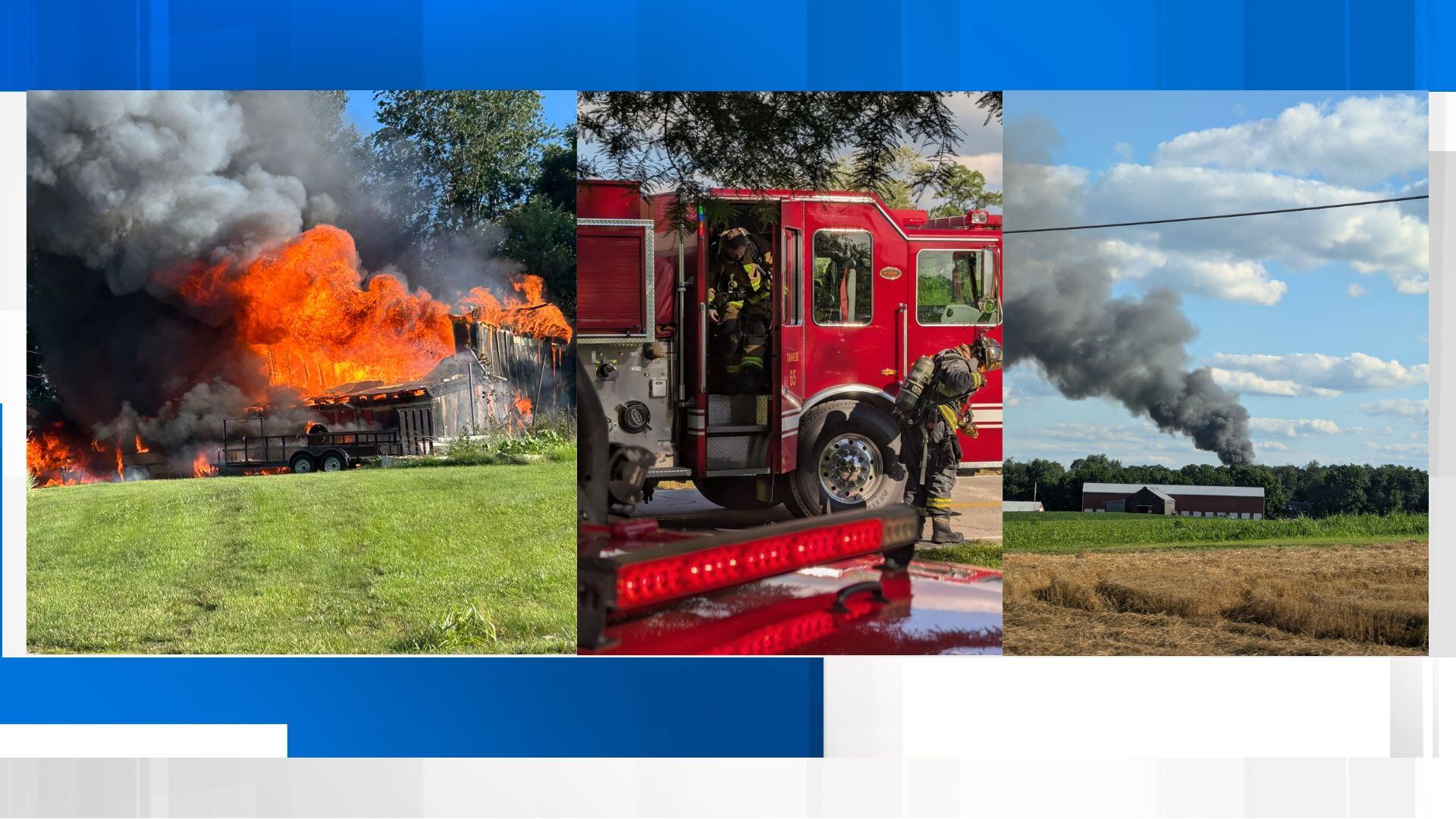 Crews respond to barn fire in Taylor County