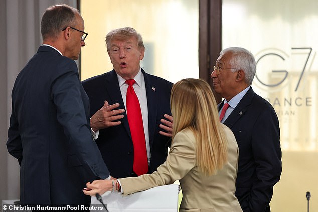 Meloni's face says it all as Trump makes unbelievable claim during G7  roundtable