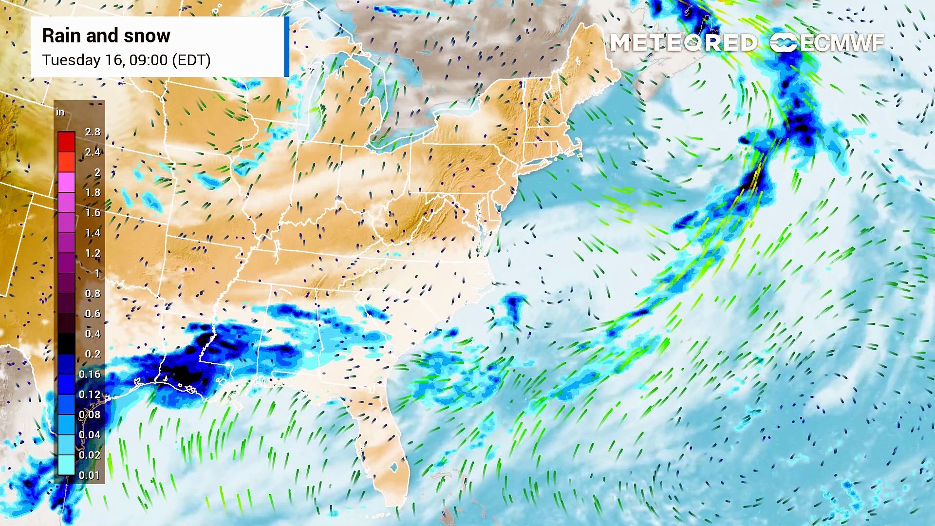 A cold front brings rounds of heavy rain and storms across the East