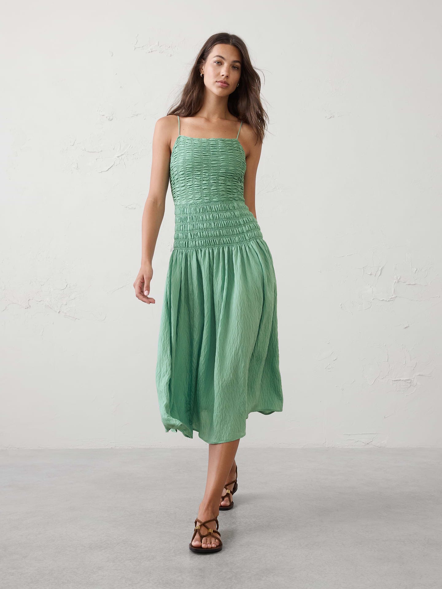green h and m dress Women's Green/flowers with Tie Shoulder Straps buttons at the front and two sets of narrow ties at the back H&m green palm leaf -