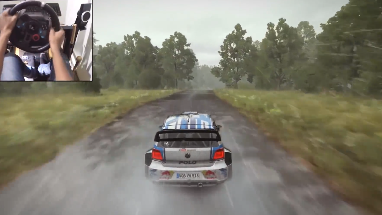 Dirt Rally gameplay VW Polo WRC wheel setup experience