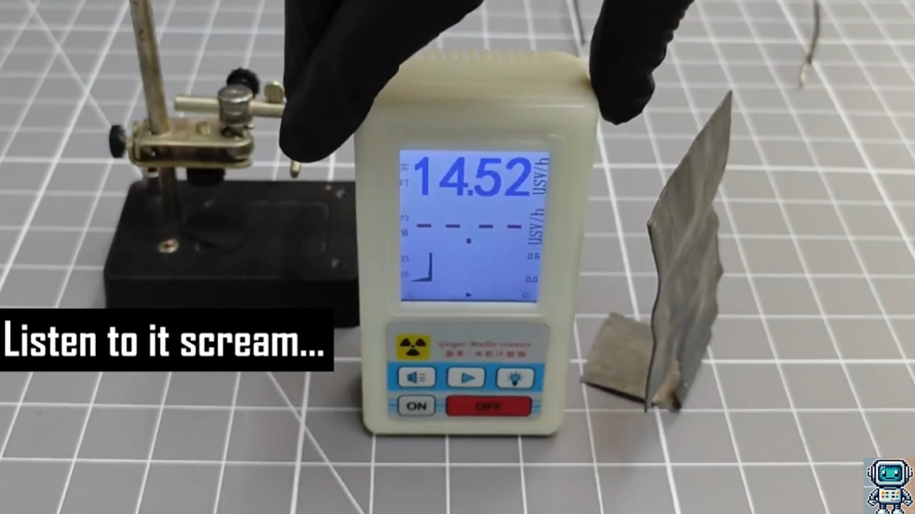 Testing radiation output from a strontium 90 check source
