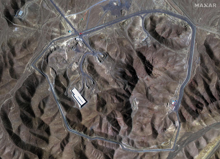 An underground Iranian uranium enrichment facility in June 2025.