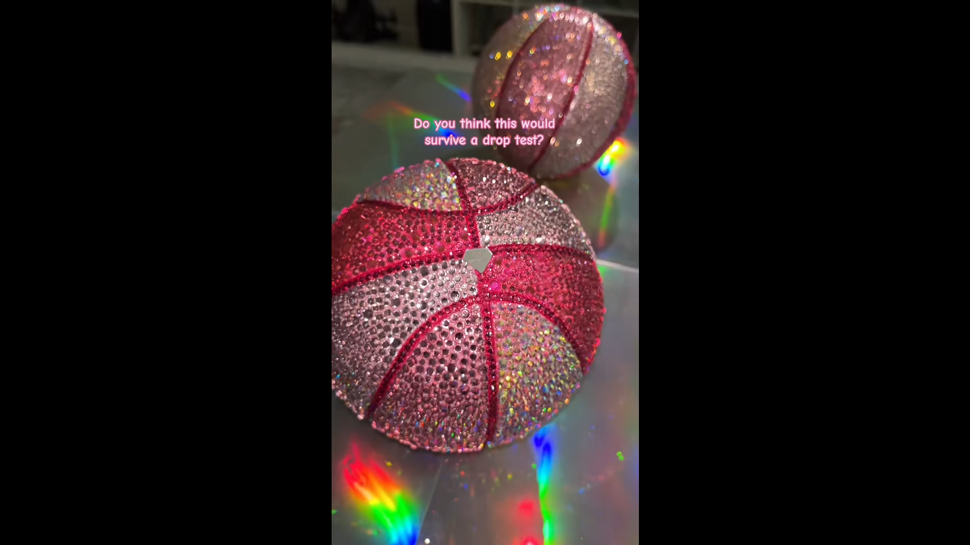 Rhinestone Barbie basketball design for playful game style