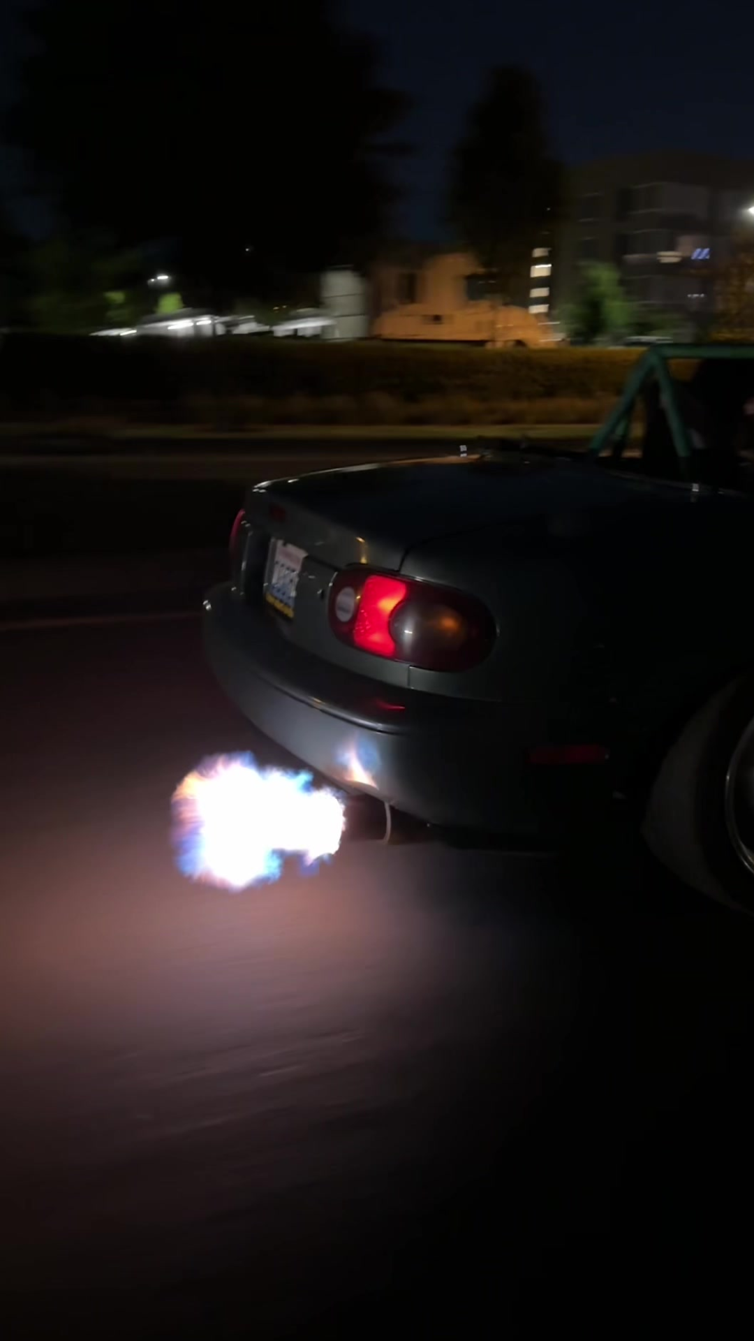 The glow of night driving in a subtle sports car build