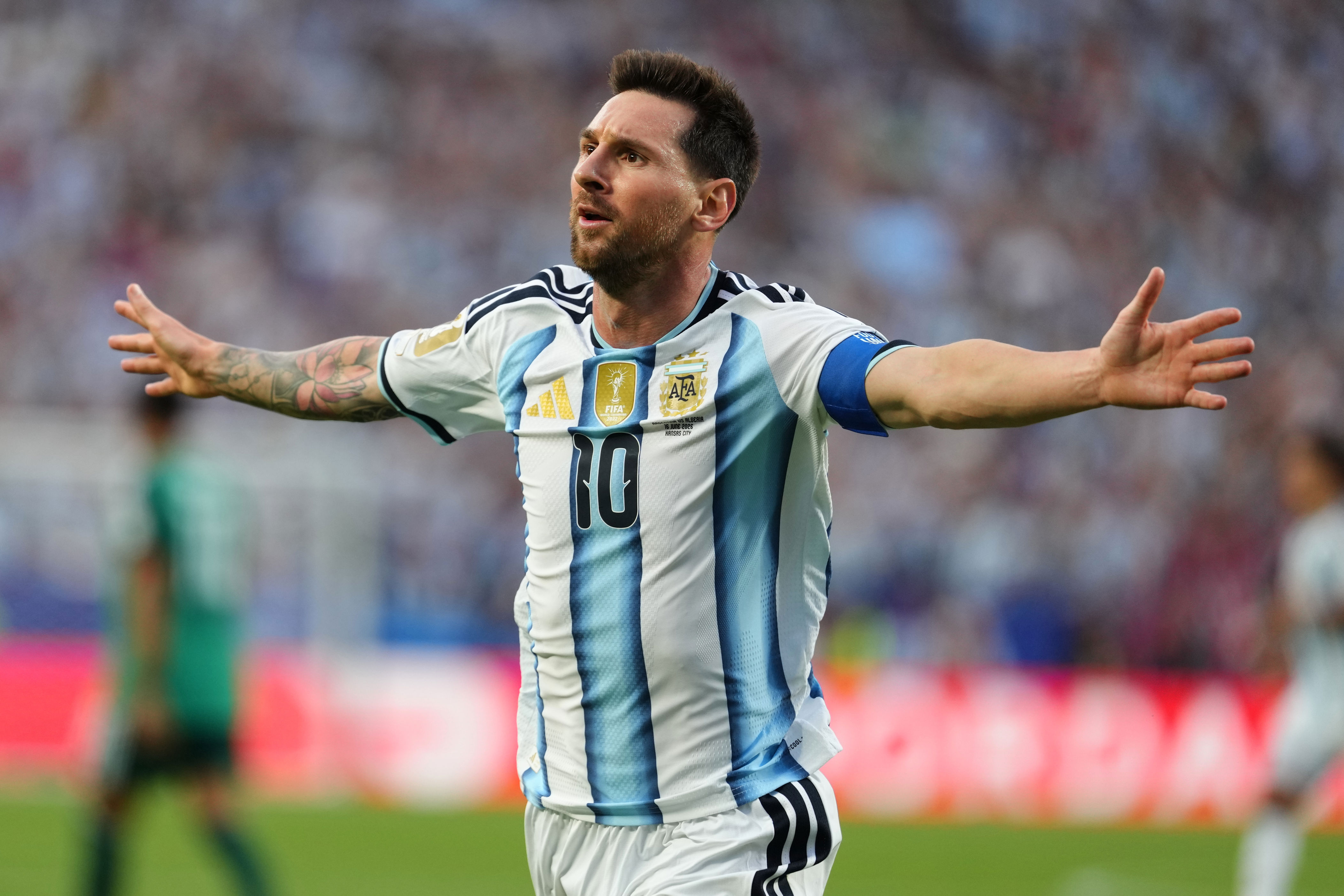 Lionel Messi ties men's World Cup goals record with a hat trick as
