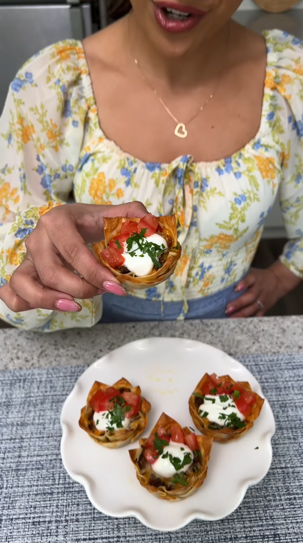Crispy taco cups for a quick and easy family meal