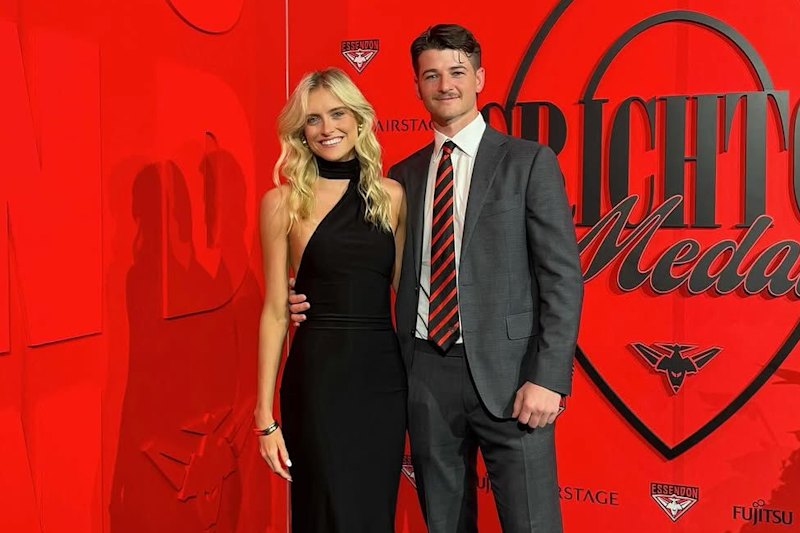 Essendon player Jaxon Prior engaged to girlfriend Bronte Thompson weeks ...