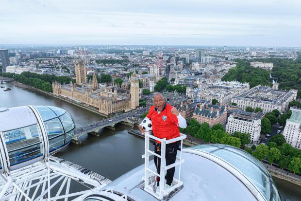 Watch: John Barnes recreates iconic World Cup rap on London Eye