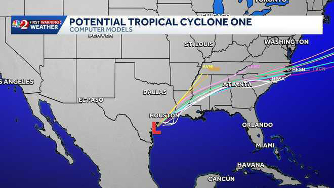Tracking potential tropical cyclone one: Latest maps, models and paths