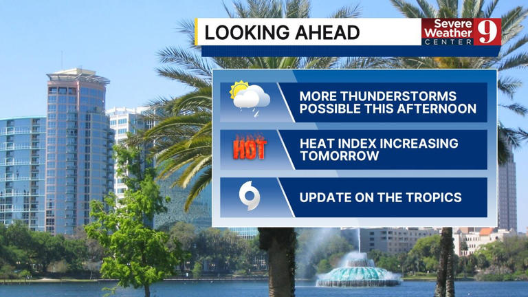 Heat and humidity to fuel thunderstorms Wednesday in Central Florida