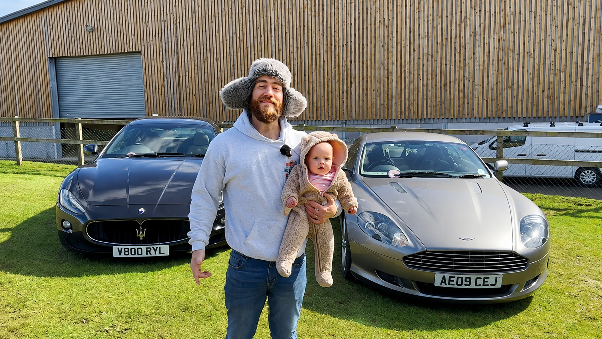 A family car meet with coffee and kids