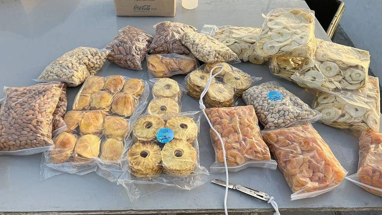 Algunas de las provisiones que Robinson cargó en Perú para su viaje.