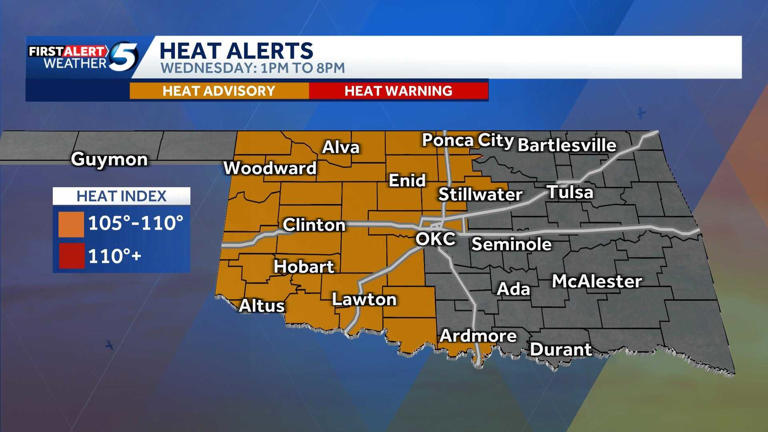 Timeline: Dangerous heat and severe storm risk on Wednesday