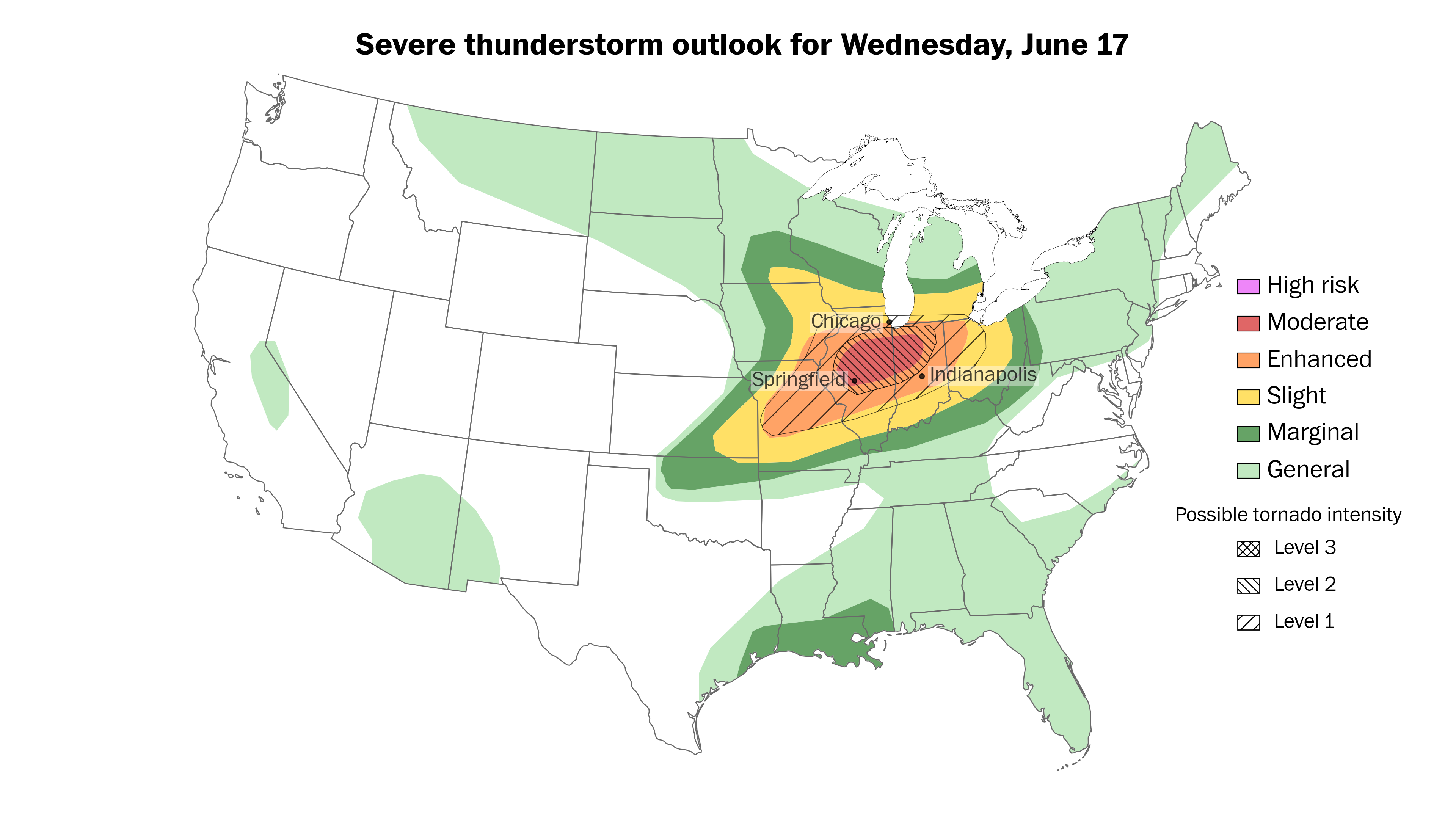 Midwest faces significant risk of tornadoes today