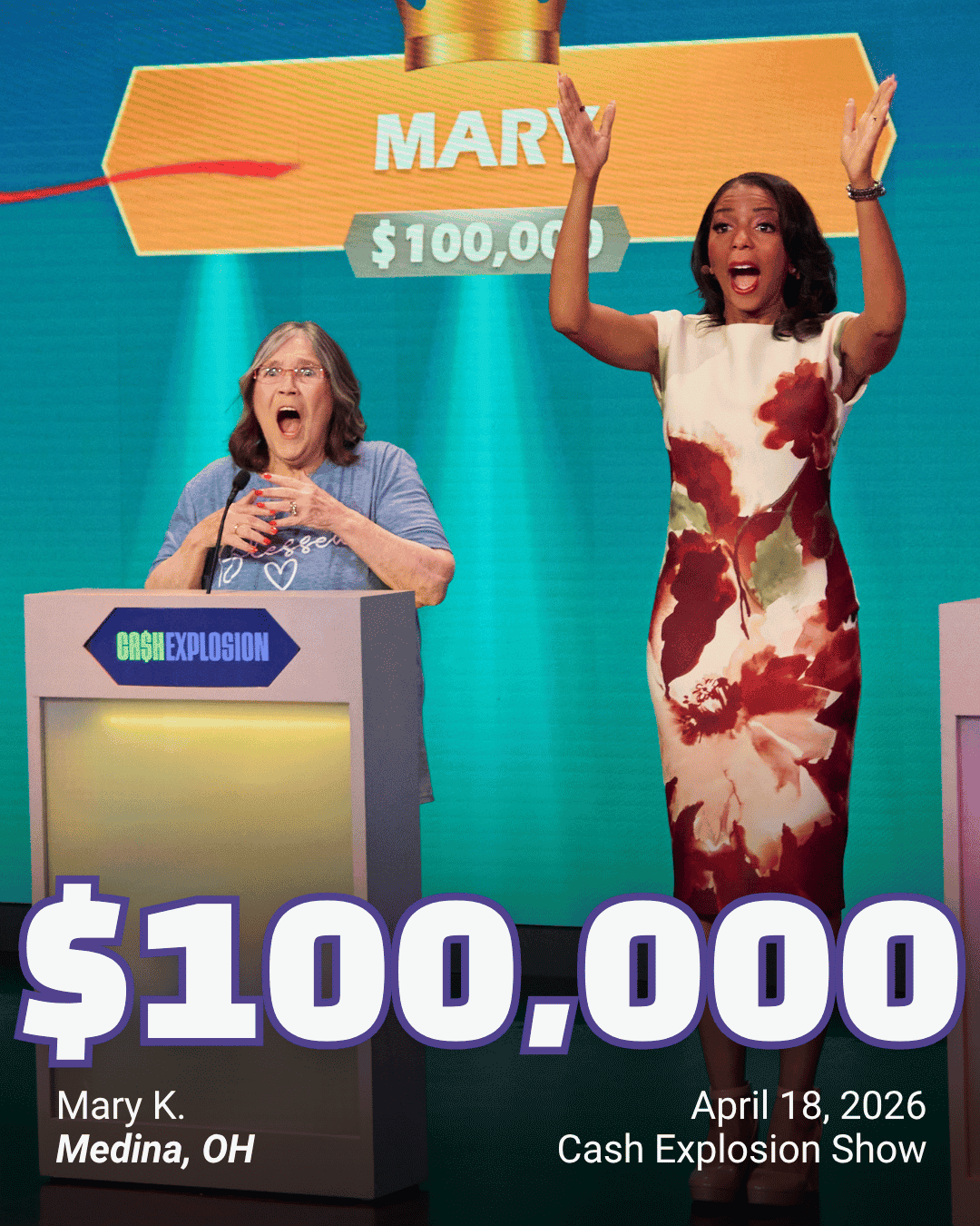 Medina woman wins $100,000 on Ohio Lottery show