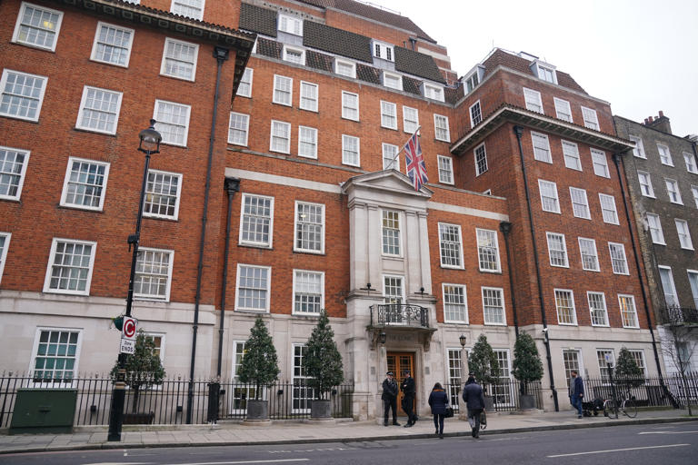 Kate had abdominal surgery at the London Clinic, in central London in 2024 (PA) (PA Wire)