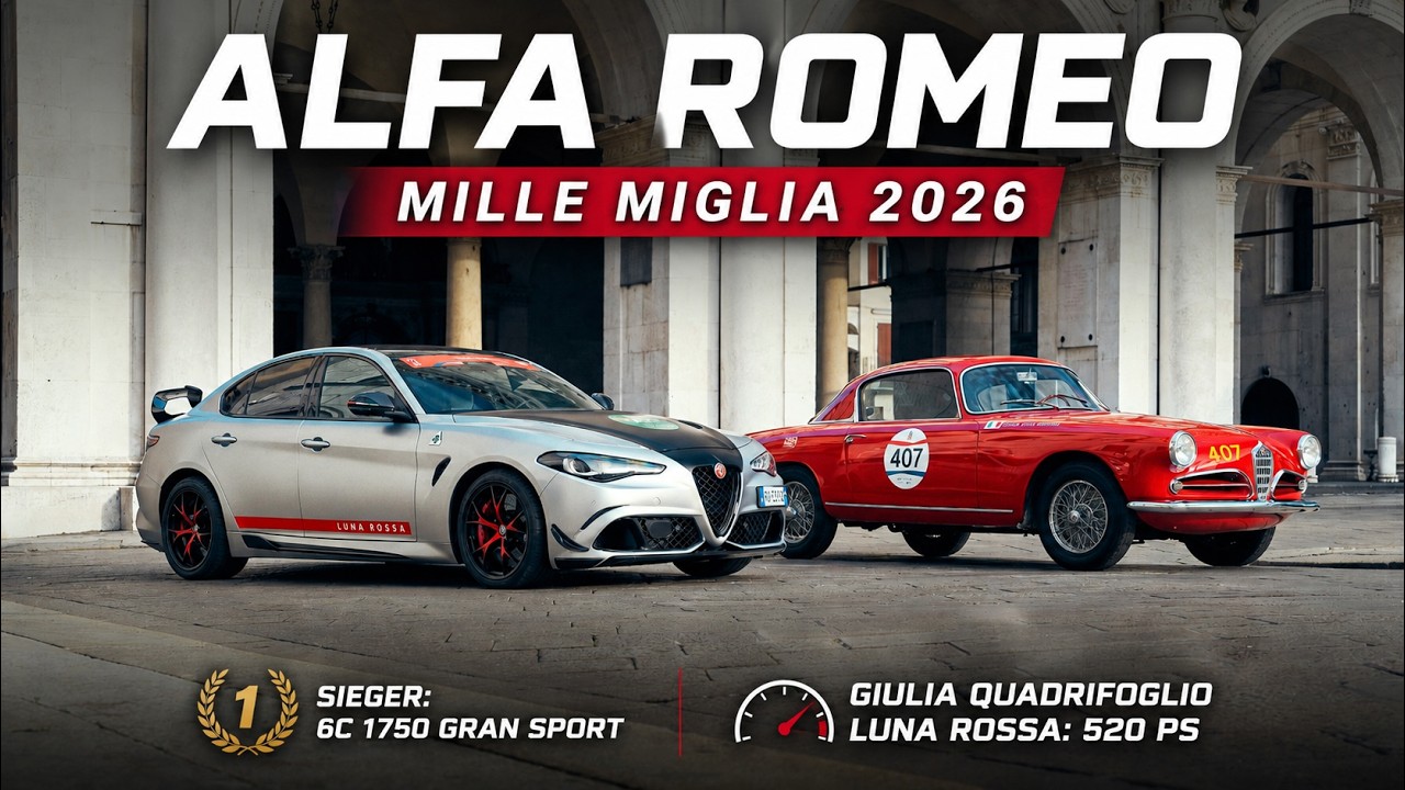 Sieg bei der Mille Miglia 2026: Alfa Romeo 6C 1750 Gran Sport triumphiert