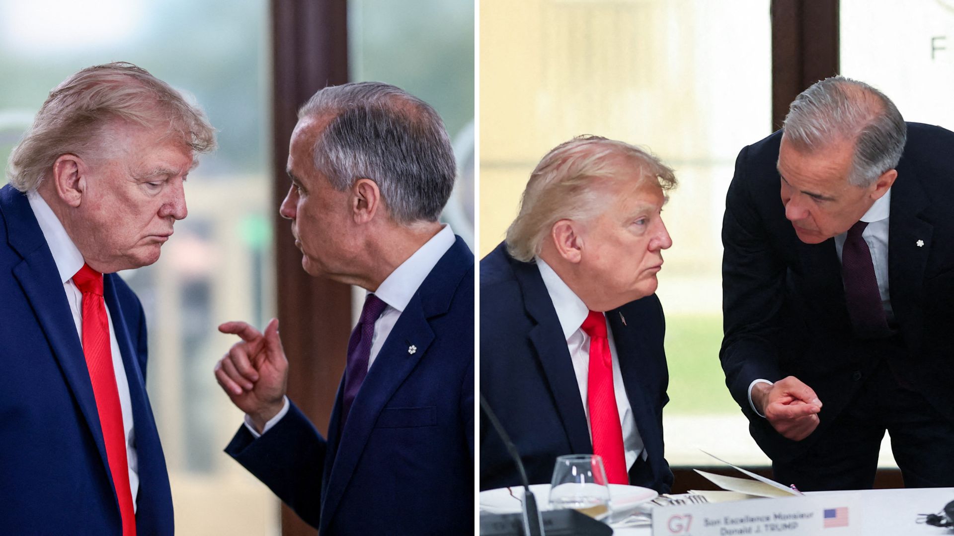 Trump et Carney surpris par un micro ouvert : voici de quoi ils discutaient