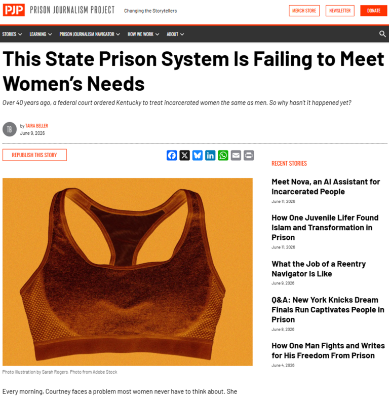 A KY inmate published a story about sexism in prison. Now she faces ...