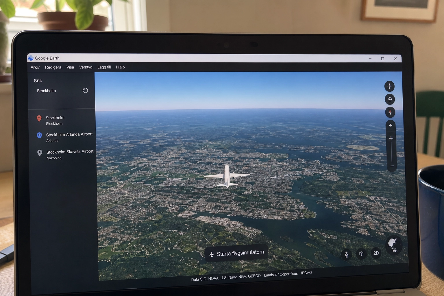 Gratis flygsimulator i webbläsaren: Så flyger du över Sverige med ...