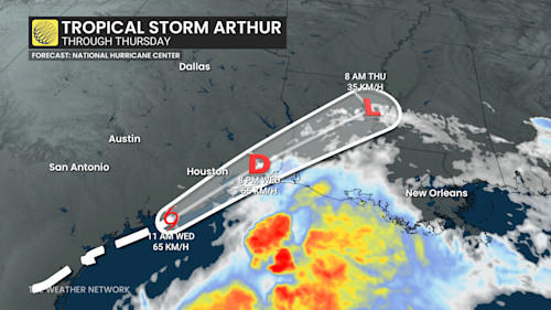 Arthur threatens the Gulf Coast as the Atlantic's first named storm in 2026