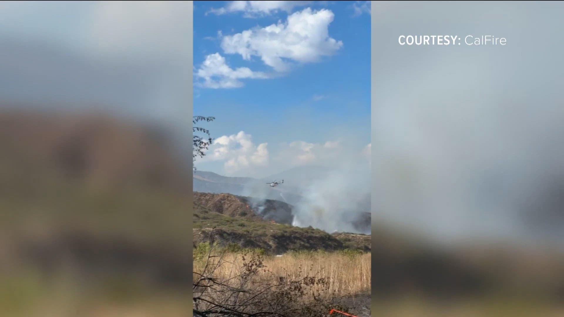 Moderate level of smoke in Poway amid Mateo Fire at Camp Pendleton