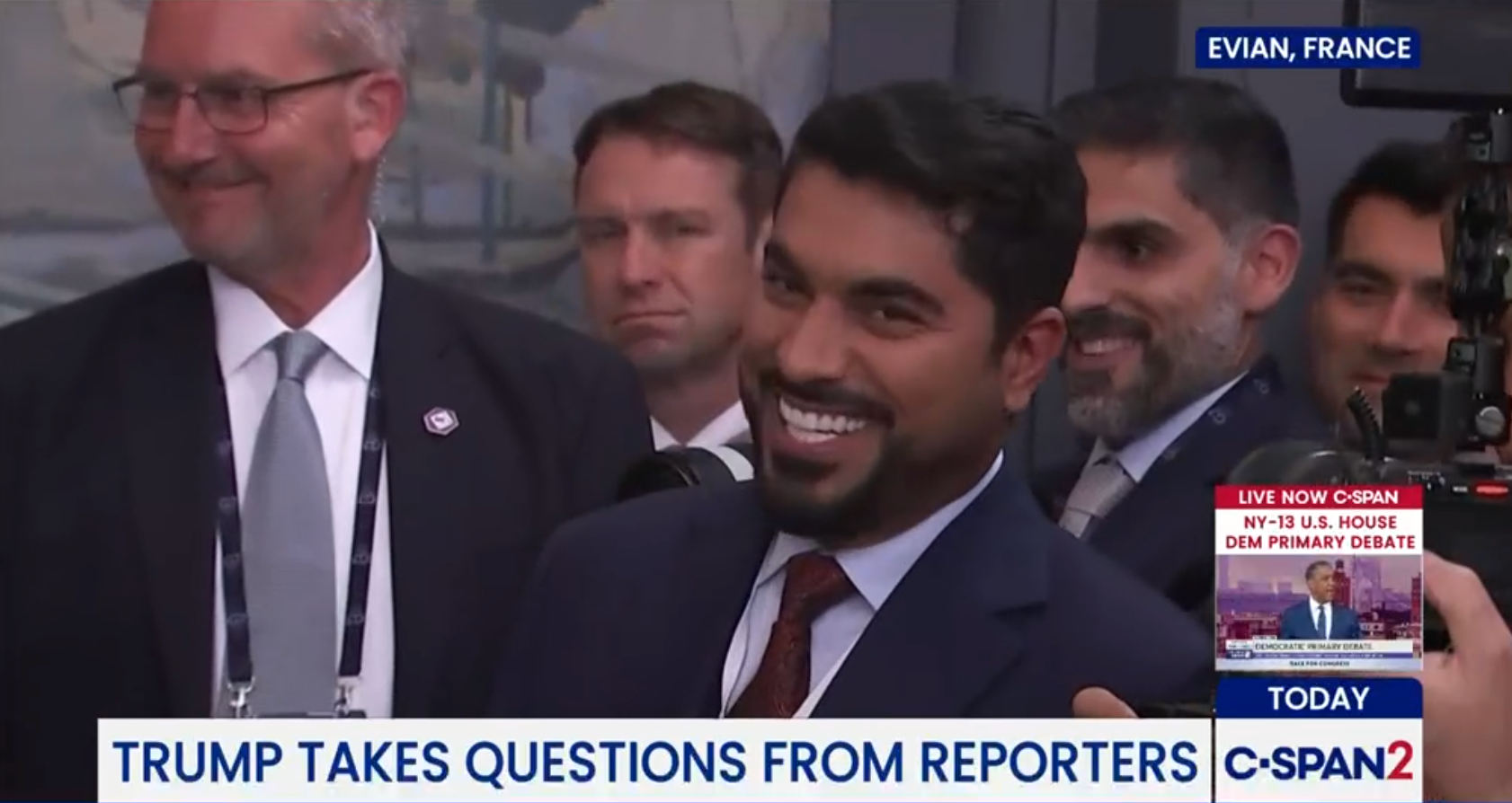 Trump distracted by 'handsome' reporter during press conference