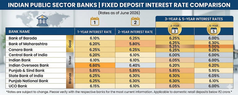 Best fixed deposit rates in June 2026: Compare FD interest of top SFBs ...